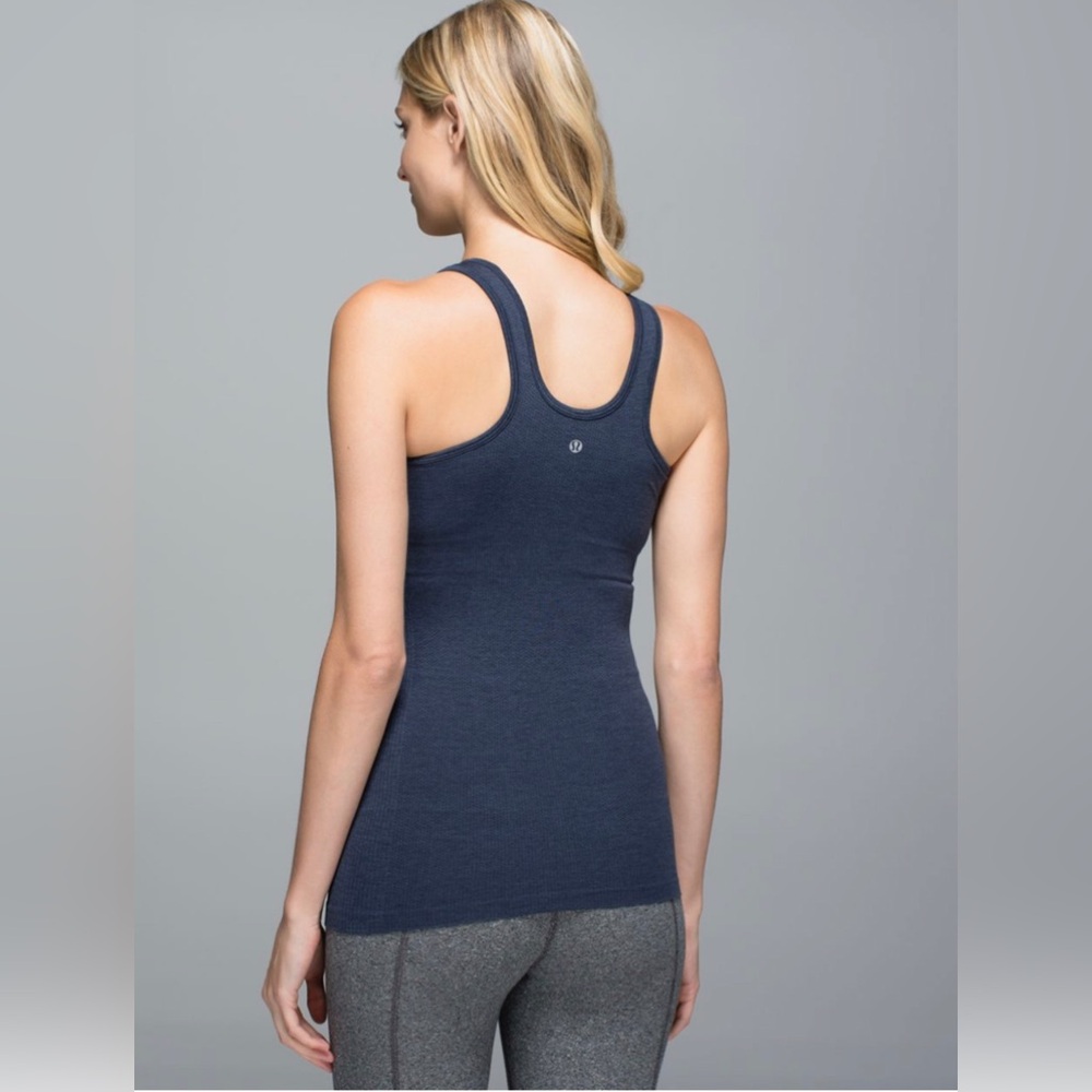 Lululemon Seamlessly Covered Tank in Heathered Inkwell